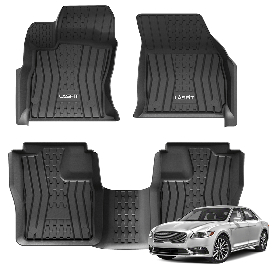 LASFIT LINERS Floor Mats Fit for 2017-2020 Lincoln Continental All Weather Custom Fit Floot Liners 1st & 2nd Rows