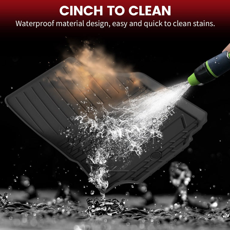 LASFIT LINERS Floor Mats Fit for 2018-2024 GMC Terrain Denali/Chevrolet Equinox, All Weather Protection TPE Car Liners, 1st & 2nd Row Set