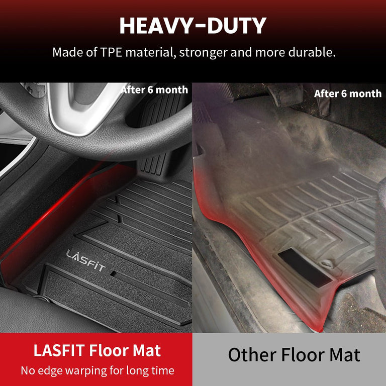 LASFIT LINERS Floor Mats Fit for 2018-2024 GMC Terrain Denali/Chevrolet Equinox, All Weather Protection TPE Car Liners, 1st & 2nd Row Set