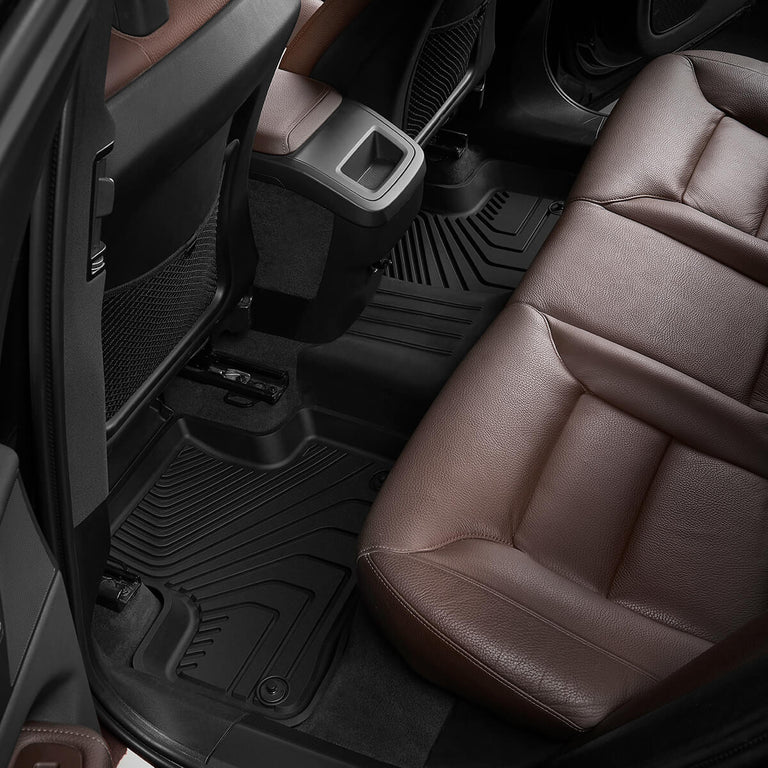 LASFIT LINERS Floor Mats Fit for 2018-2024 Volvo XC60 (for T5, T6 Only, Not for T8 Hybrid) Custom Fit TPE All Weather Floor Liners 1st & 2nd Row Car Mats, Black