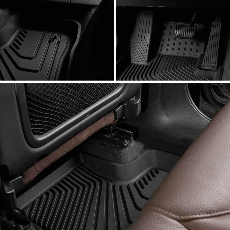 LASFIT LINERS Floor Mats Fit for 2018-2024 Volvo XC60 (for T5, T6 Only, Not for T8 Hybrid) Custom Fit TPE All Weather Floor Liners 1st & 2nd Row Car Mats, Black