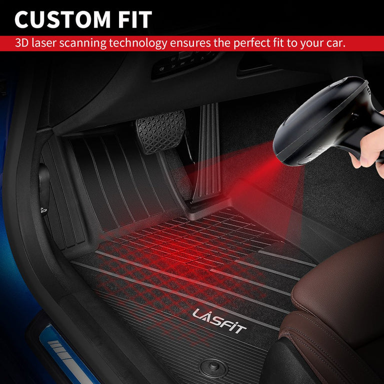 LASFIT LINERS Floor Mats Fit for 2019-2024 BMW 3 Series 320i 330i 330i xDrive RWD Sedan Only, All Weather TPE Car Mats 1st & 2nd Seat Floor Liners