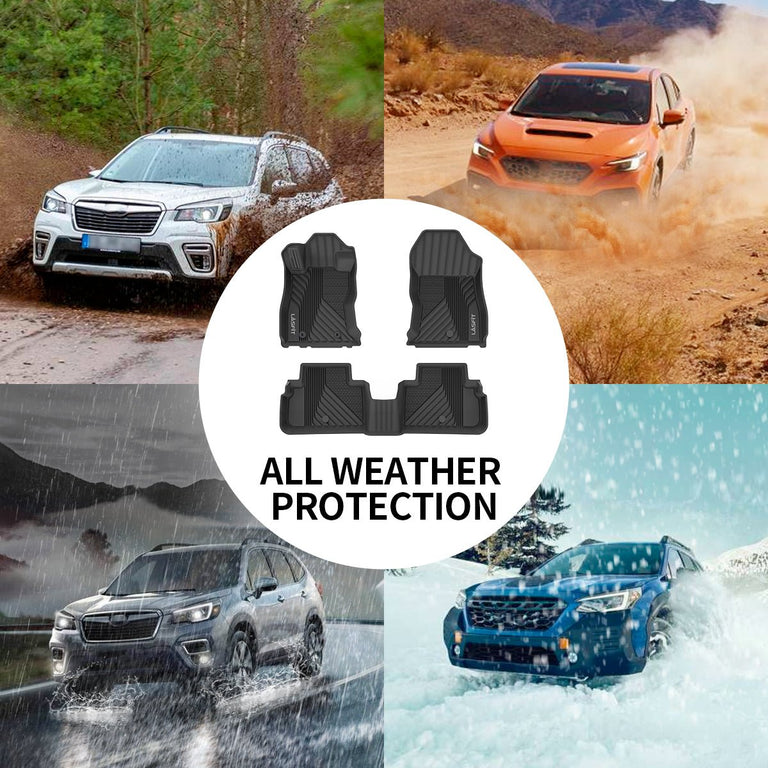 LASFIT LINERS Floor Mats Fit for 2019-2024 Subaru Forester All Weather Car Liners