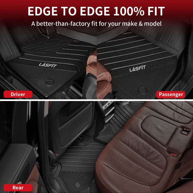 LASFIT LINERS Floor Mats Fit for 2020-2024 BMW X6 All Weather Custom Fit Car Floor Liners