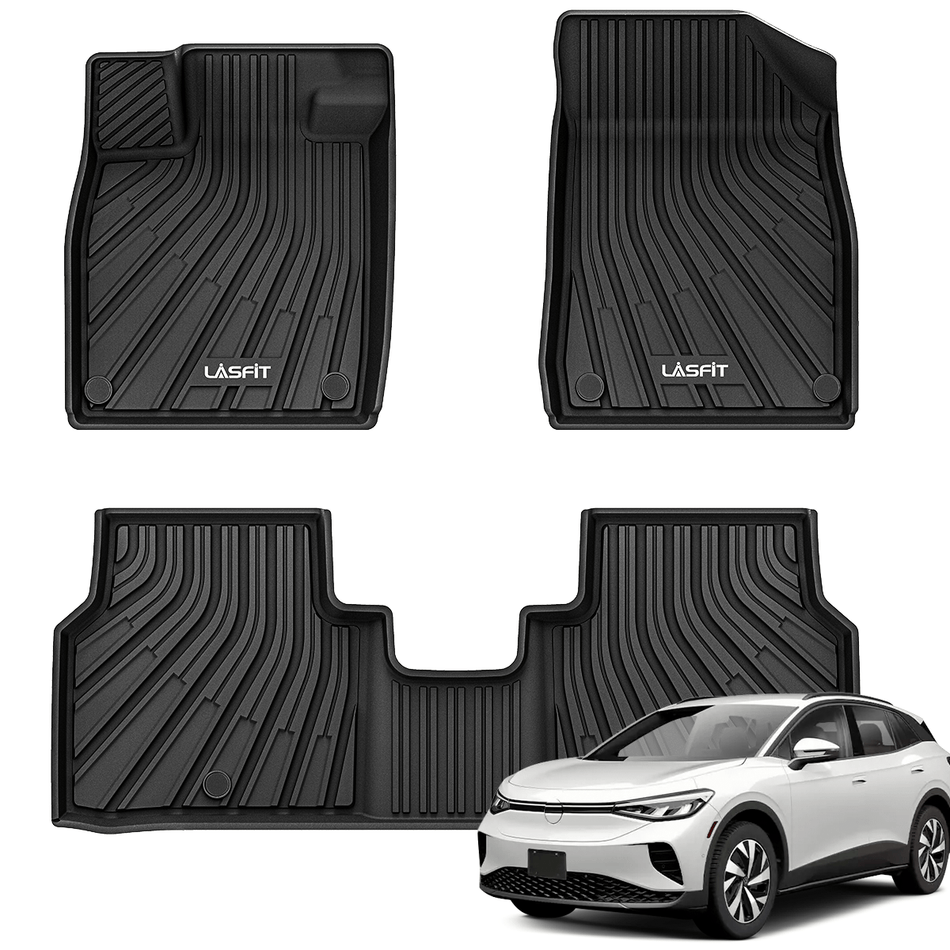 LASFIT LINERS Floor Mats Fit for Volkswagen ID.4 2023 2022 2021 All Weather Car Liners