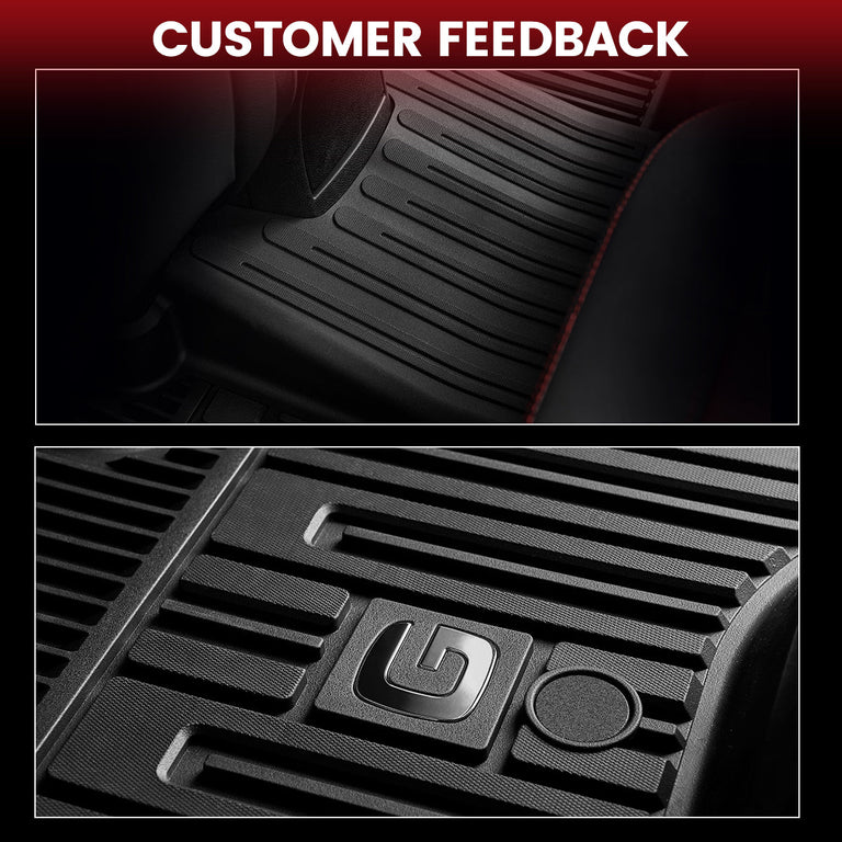 LASFIT LINERS Floor Mats Fits for 2019-2024 Mercedes Benz G Class (G500 G550 G63 AMG), All Weather Guard TPE Car Liners,1st & 2nd Row Set