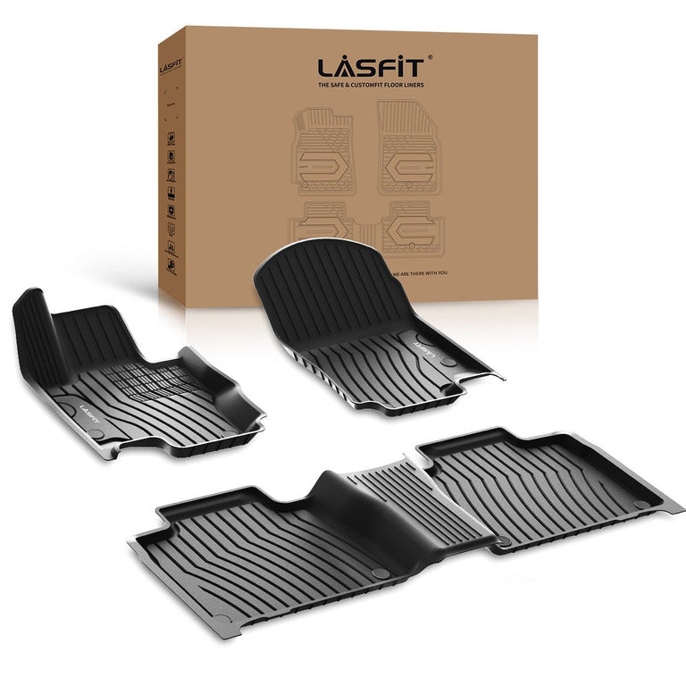 LASFIT LINERS Floor Mats Fits for 2020-2024 Mercedes Benz GLE350/ 43 AMG/ 450/53 AMG/ 580/63 AMG S(Not Fit for Coupe), All Weather TPE Car Liners, 1st & 2nd Row