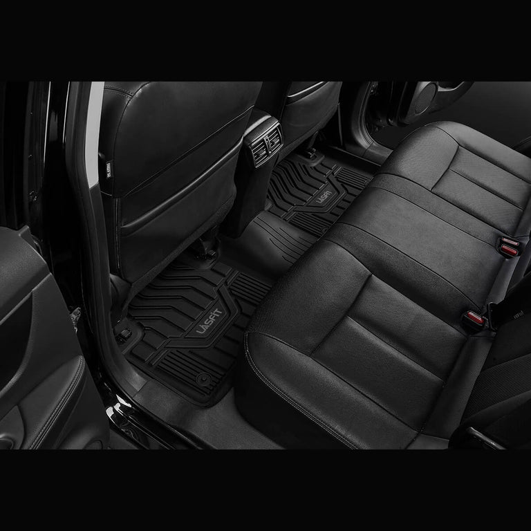 LASFIT LINERS Floor Mats Fits for Nissan Armada 2017-2018, All Weather TPE Full Coverage Car Floor Liners, 1st & 2nd Row, Black