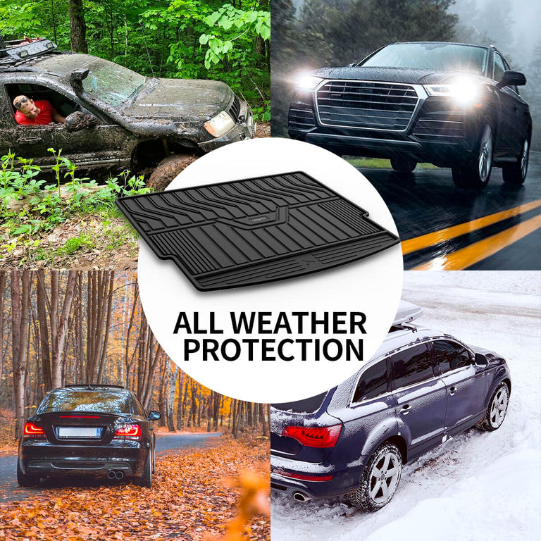 LASFIT LINERS Trunk Mat for Nissan Rogue 2023 2022 2021, All Weather TPE Cargo Liner Custom Fit Cargo Mat, Black