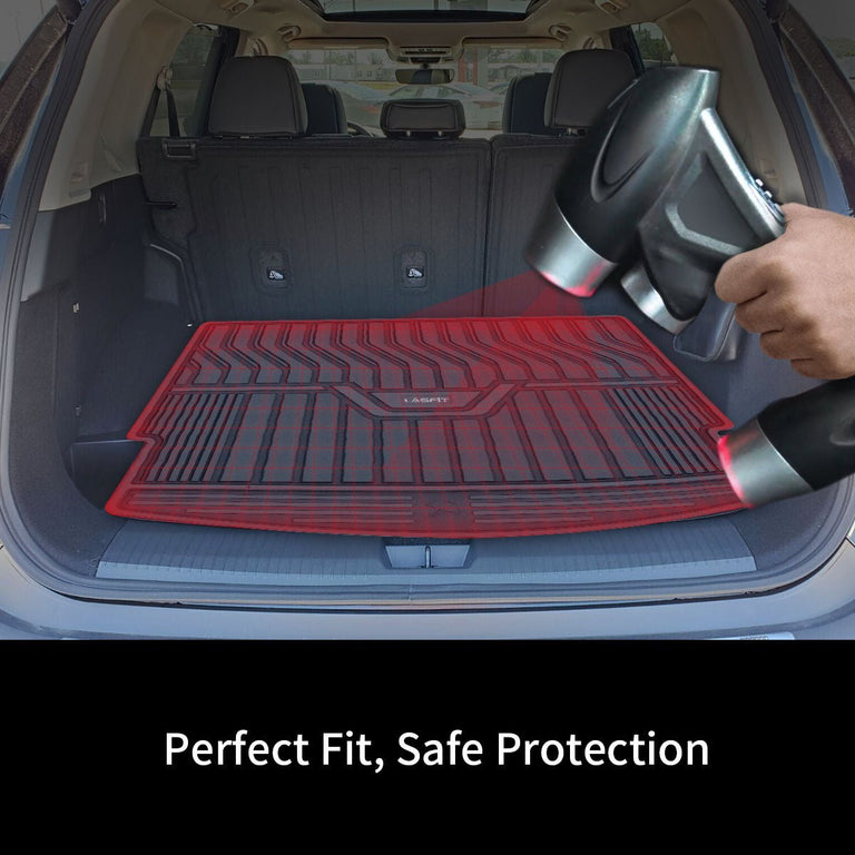 LASFIT LINERS Trunk Mat for Nissan Rogue 2023 2022 2021, All Weather TPE Cargo Liner Custom Fit Cargo Mat, Black