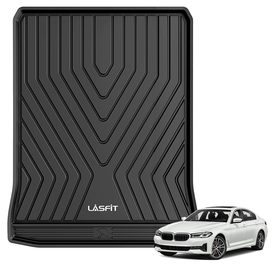 LASFIT LINERS Trunk Mats Fit for BMW 5 Series G30 2017-2023, Custom Fit TPE All Weather Cargo Mats Liners for BMW 520i 530e 530i 535i 540i 540d 550i