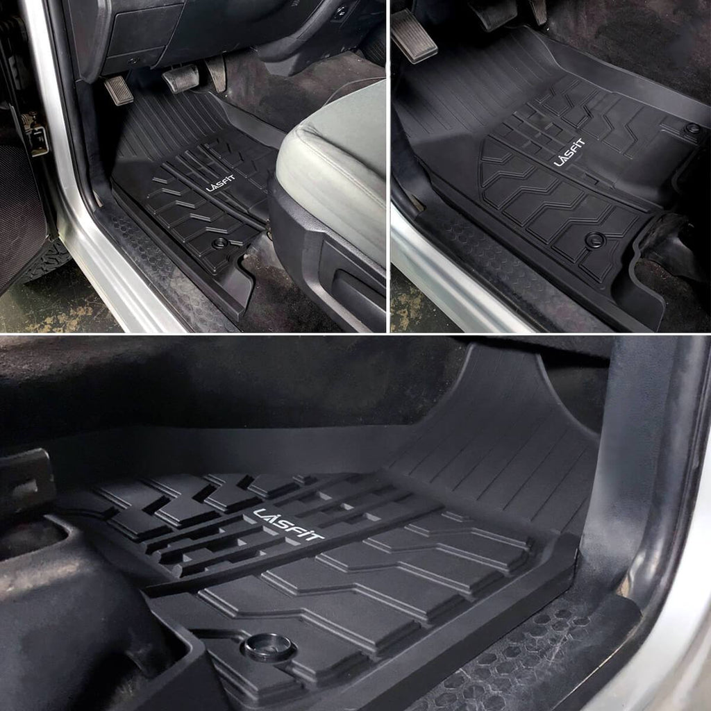 LASFIT LINERS Floor Mats Fit for 2024 2023 2022 2021 Toyota Sienna 7-Passenger All Weather Custom Fit Car Mats Front and Rear Floor Liners, Black